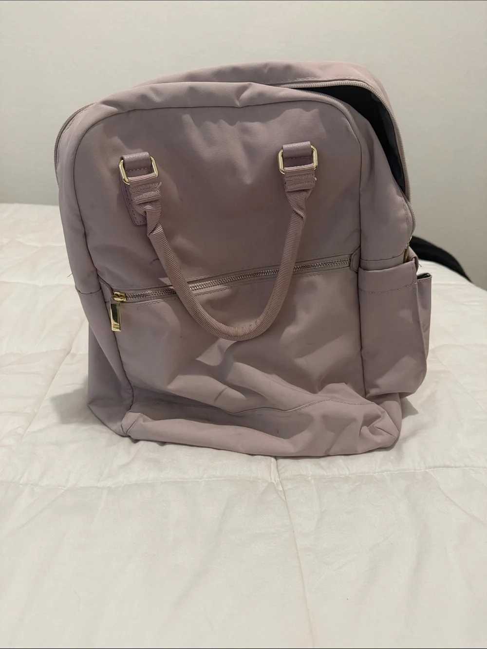 Target Pink Tote-Style Backpack with Gold Hardware